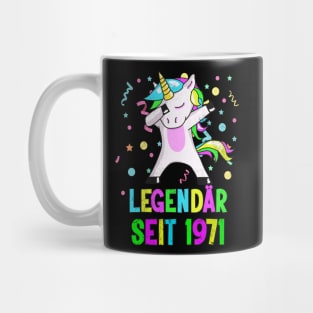 Geburtstag Legendär seit 1971 Einhorn Dab Party Mug